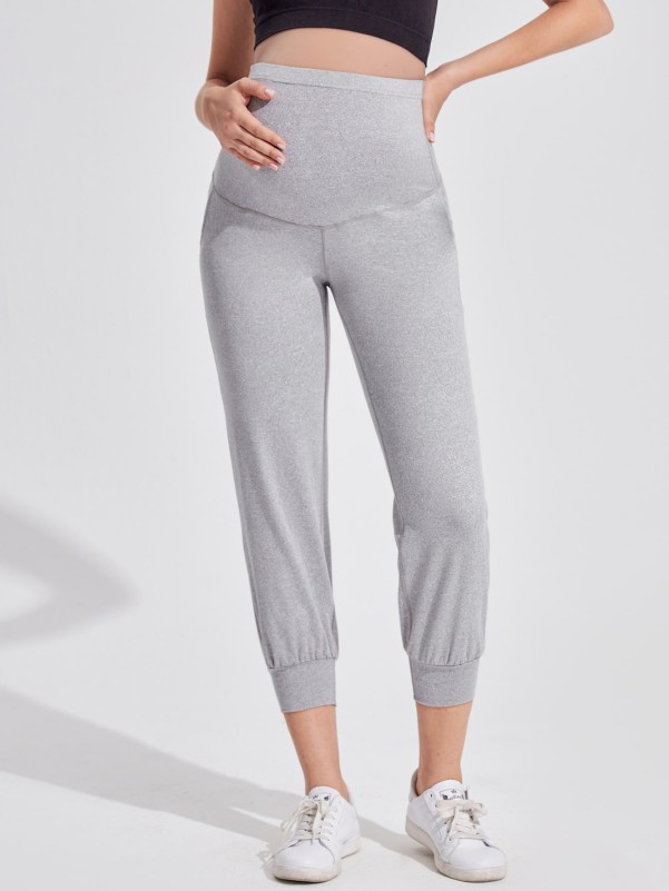 Maternity Wideband Waist Slant Pocket Leggings