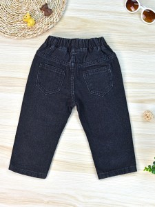 Baby Letter Embroidery Patched Detail Jeans