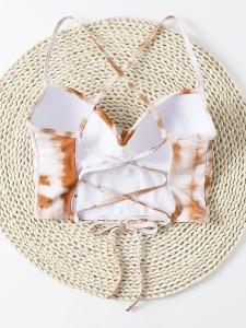 Tie Dye Push Up Tankini Top