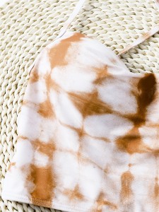 Tie Dye Push Up Tankini Top