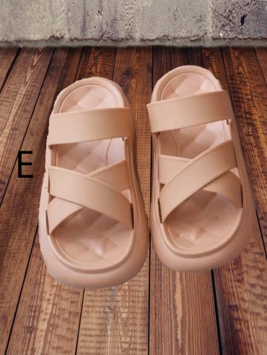 Plastic women's sandals - Khaki
