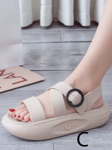 Plastic women's slippers - Beige