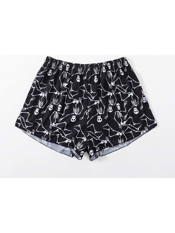 Plus Skull Print short