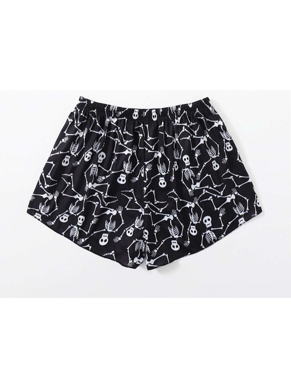 Plus Skull Print short