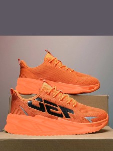 New and trendy sports shoes for men featuring a blade sole - Orange