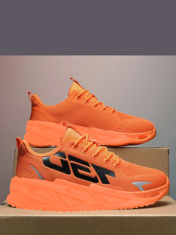 New and trendy sports shoes for men featuring a blade sole - Orange