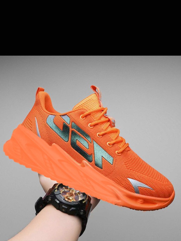 New and trendy sports shoes for men featuring a blade sole - Orange