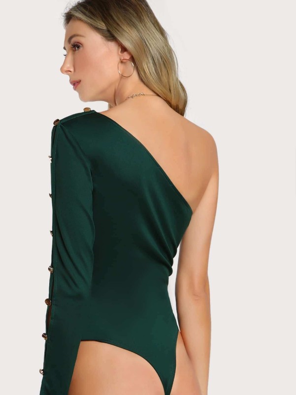 Emerald One Shoulder Bodysuit