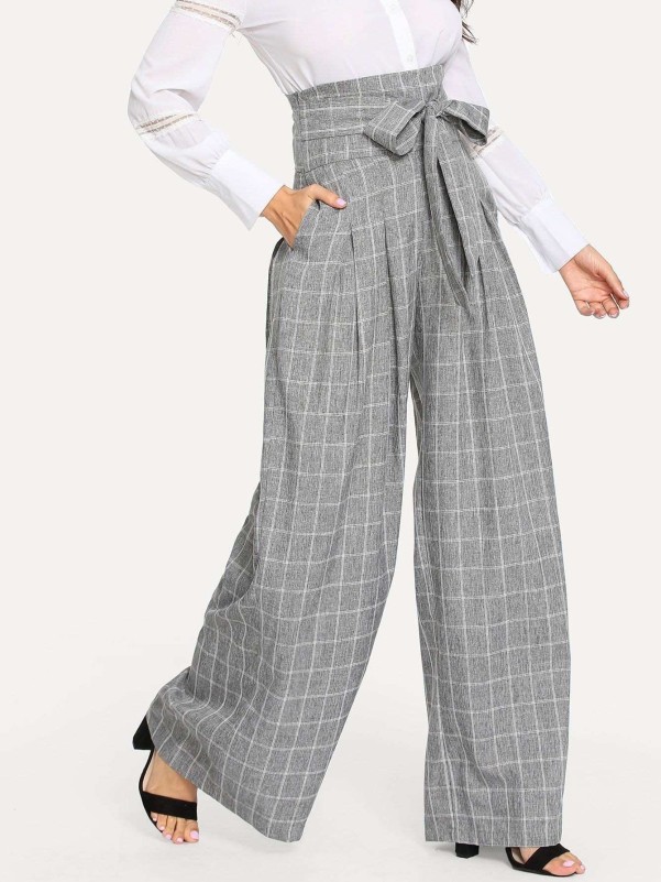 Box pleated clearance palazzo pants