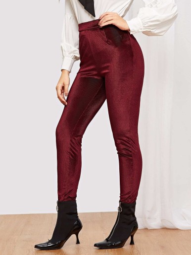 Solid Velvet Pants