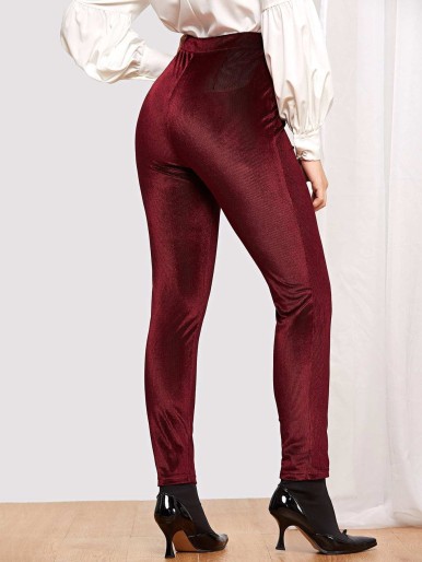 Solid Velvet Pants