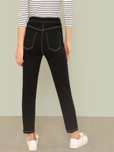 Button detail pants