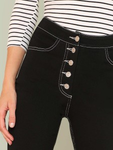 Button detail pants