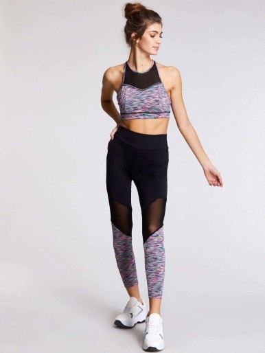 Many colorful Sports Leggings Contrast mesh