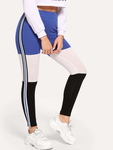 Many colorful Sports Leggings Color block