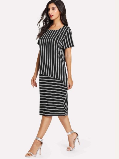 Stripe Contrast Dress