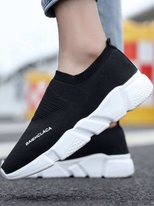 Men Letter Print Mesh Sneakers