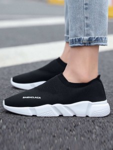 Men Letter Print Mesh Sneakers