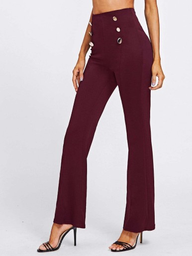 Double Breasted High Waist Pants