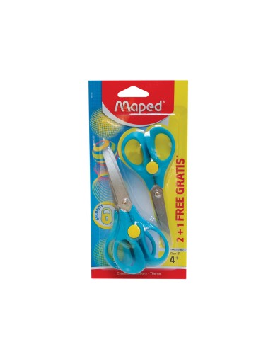 Maped Scissor 13cm ReflexKid Bls 3pc