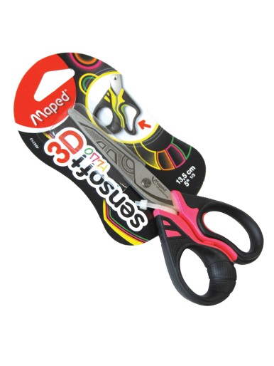 Maped Scissor 13.5cm Sym Sensoft Fluo Bls