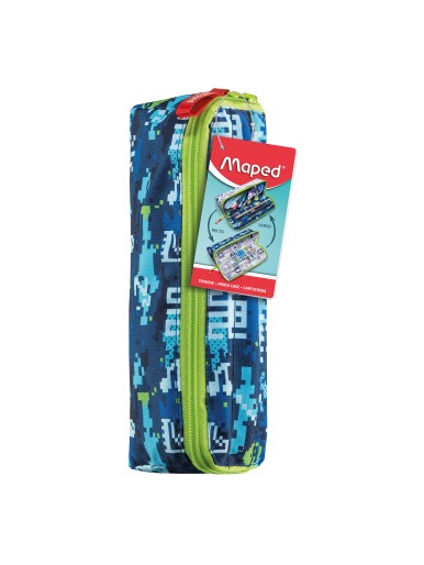 Maped Maped Pencil Case Empty Pattern Blue