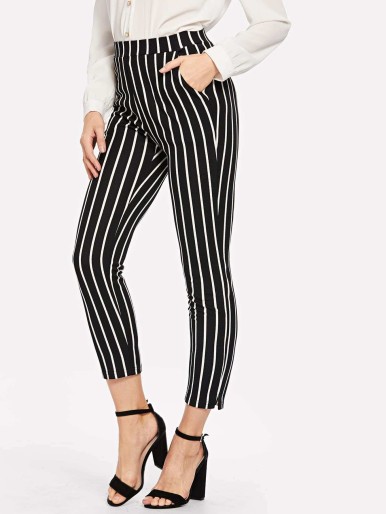 Contrast Houndstooth Print Leggings