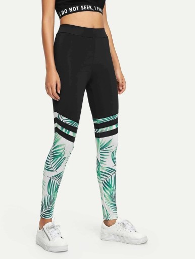 Tropical Print Leggings