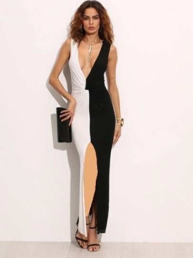 Two front slits clearance dress