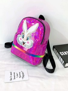 Girls Sequins Decor Rabbit Patch Backpack