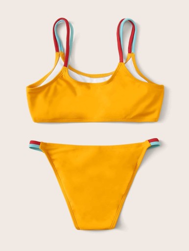Girls Spaghetti Strap Bikini Set