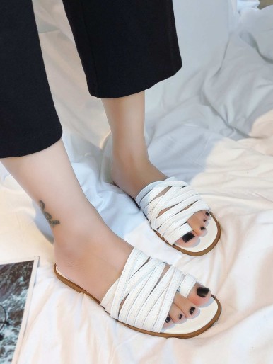 Toe Ring Strappy Sliders