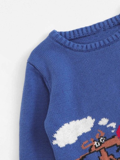 Toddler Boys Snowman Pattern Sweater