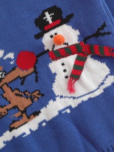 Toddler Boys Snowman Pattern Sweater