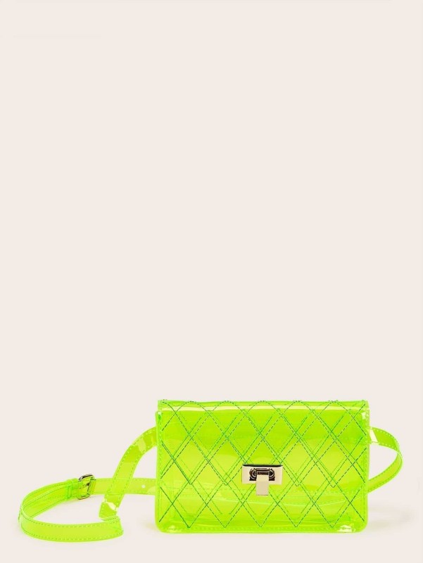 Clear neon green outlet fanny pack