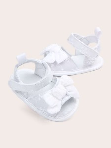 Baby Girls Bow Decor Open Toe Sandals