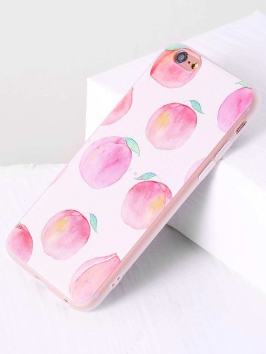 Pink Peach Print iPhone Case