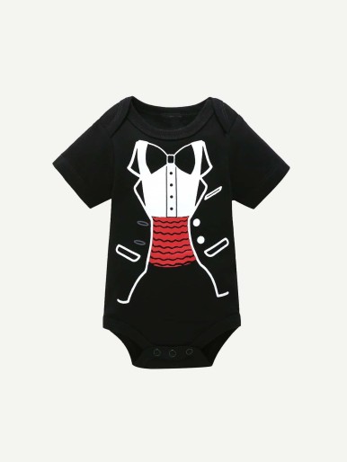 Baby Boy Gentleman Print Bodysuit