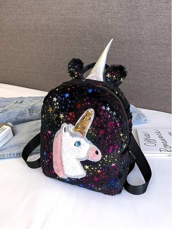 Girls Unicorn Design Glitter Backpack