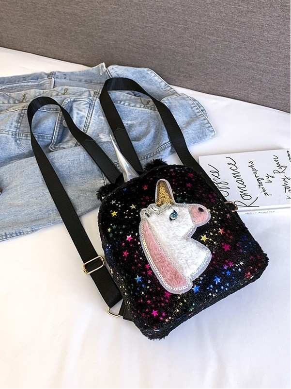 Girls Unicorn Design Glitter Backpack