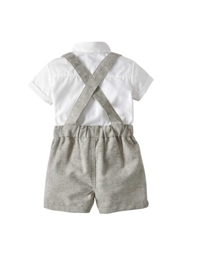 Toddler Boys Bow Top With Straps Shorts