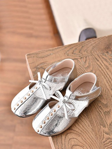 Toddler Girls Studded Decor Flats