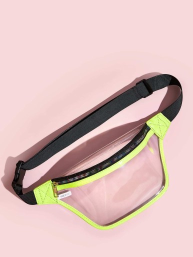 Clear Release Buckle Decor Fanny Pack