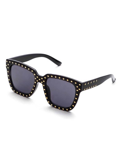 Black Frame Square Design Sunglasses