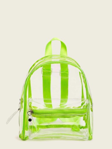 Neon Lime Clear Backpack