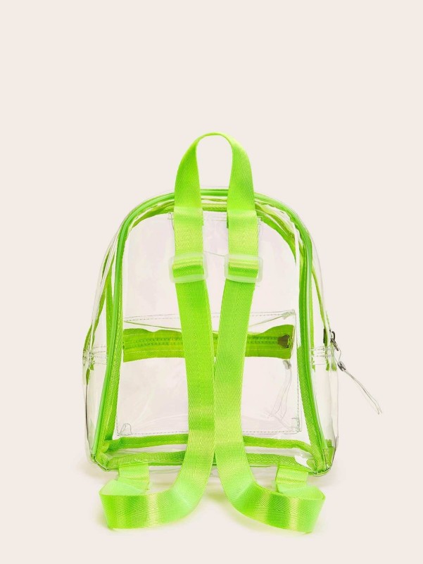 Neon Lime Clear Backpack