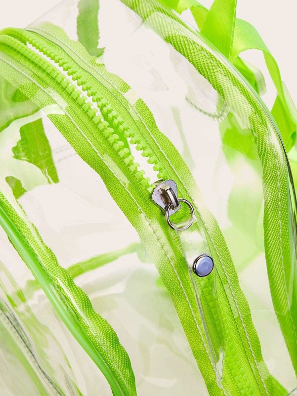 Neon Lime Clear Backpack