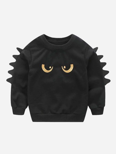 Toddler Boys Embroidery Casual Sweatshirt