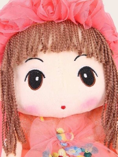 Girls Doll Design Fluffy Backpack