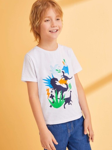 Boys Cartoon Print Tee